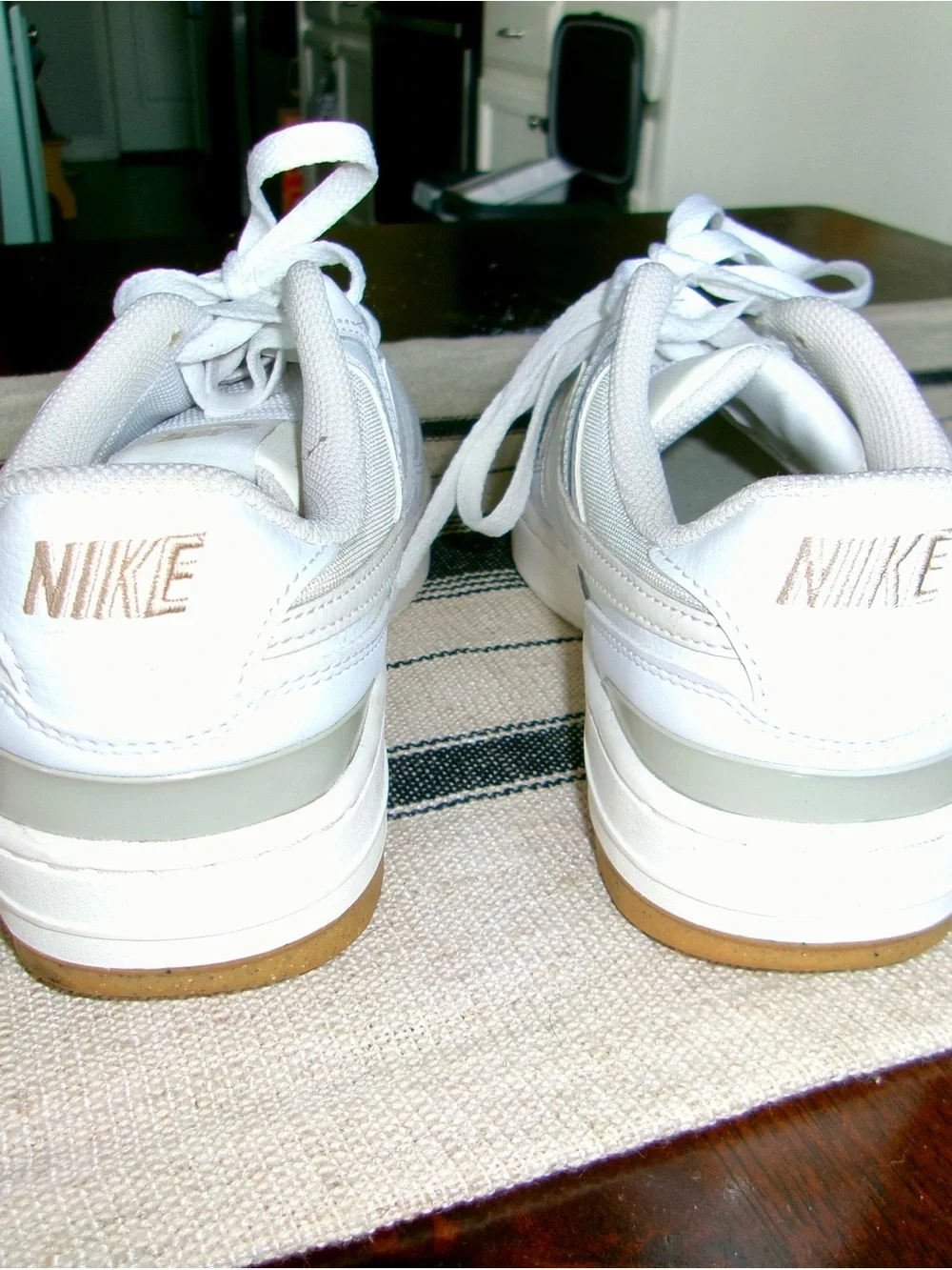 Nike White Low-Top Sneakers with Gum Outsole
